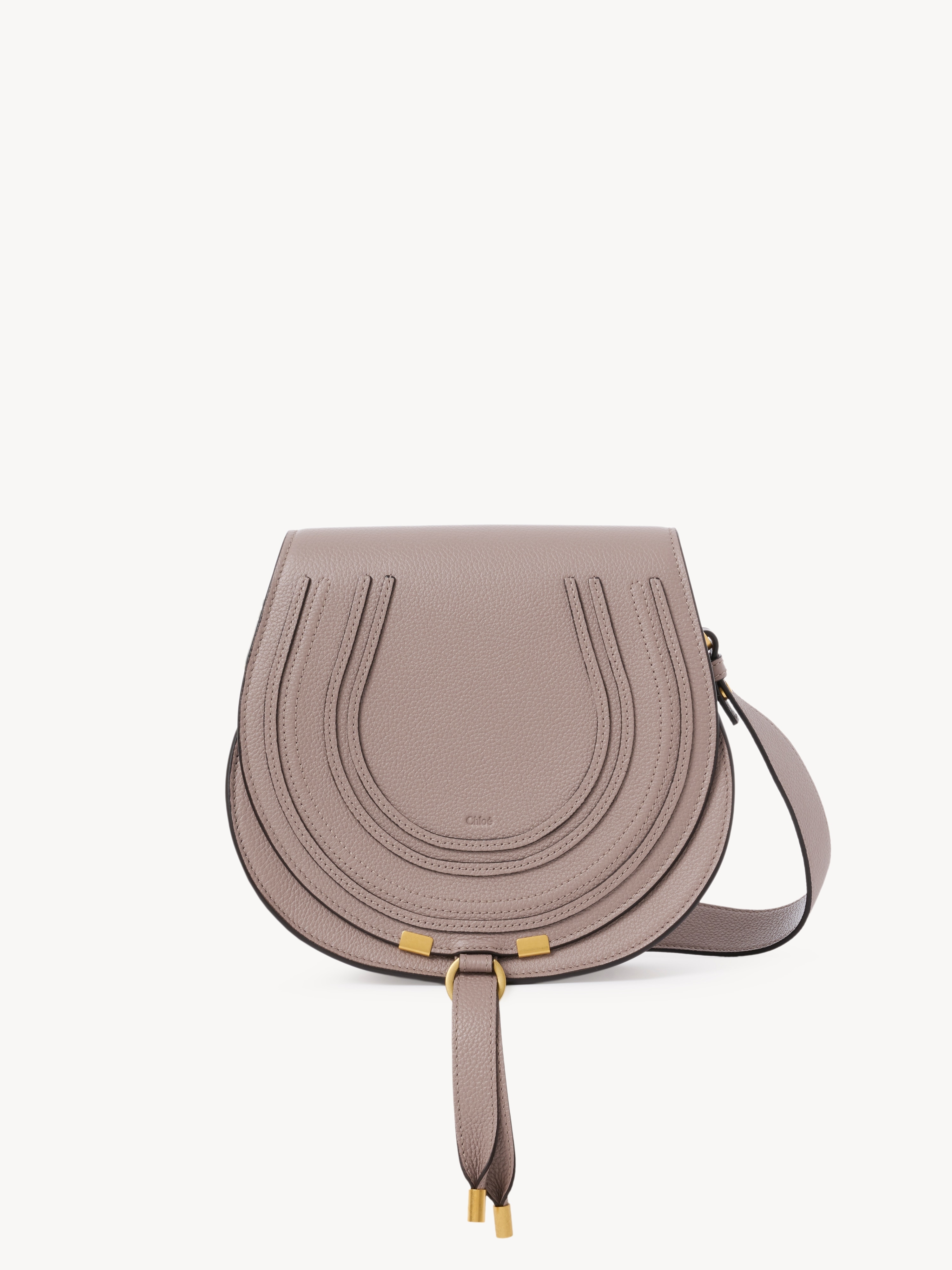 Small Marcie saddle bag in grained leather - NaN