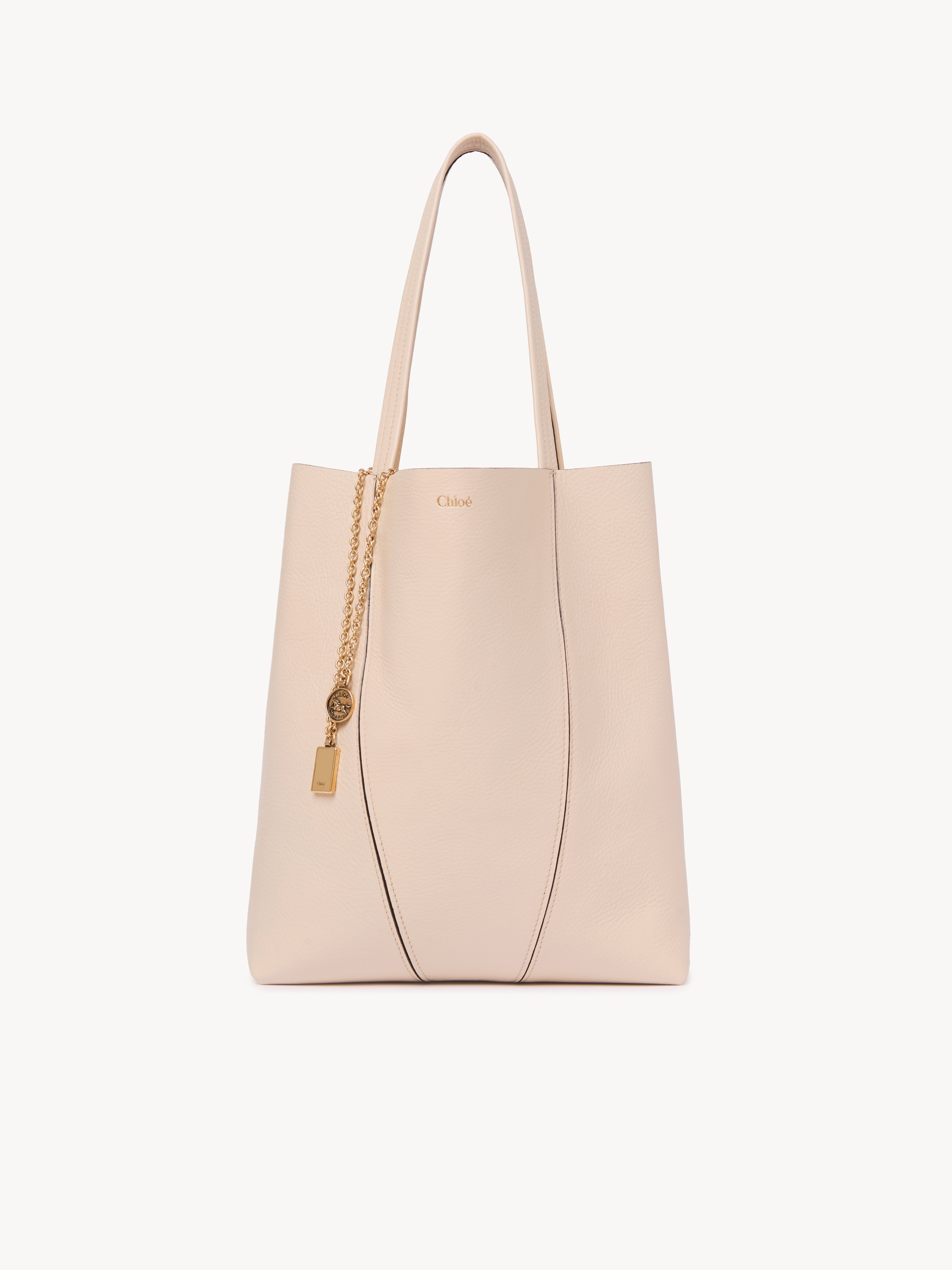 Small Chlo&eacute; Spin tote bag in grained leather - NaN