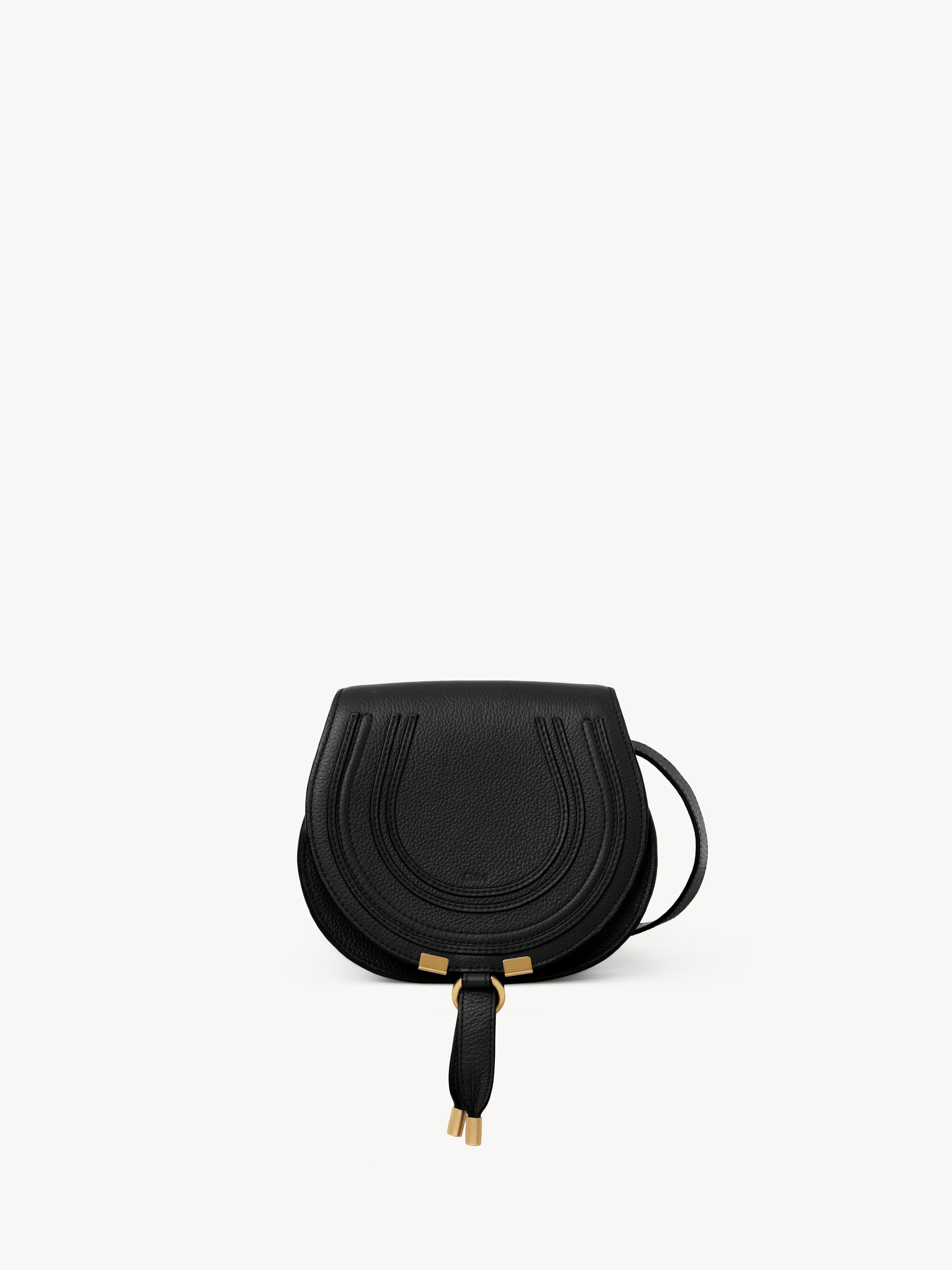 Marcie saddle bag in grained leather - NaN