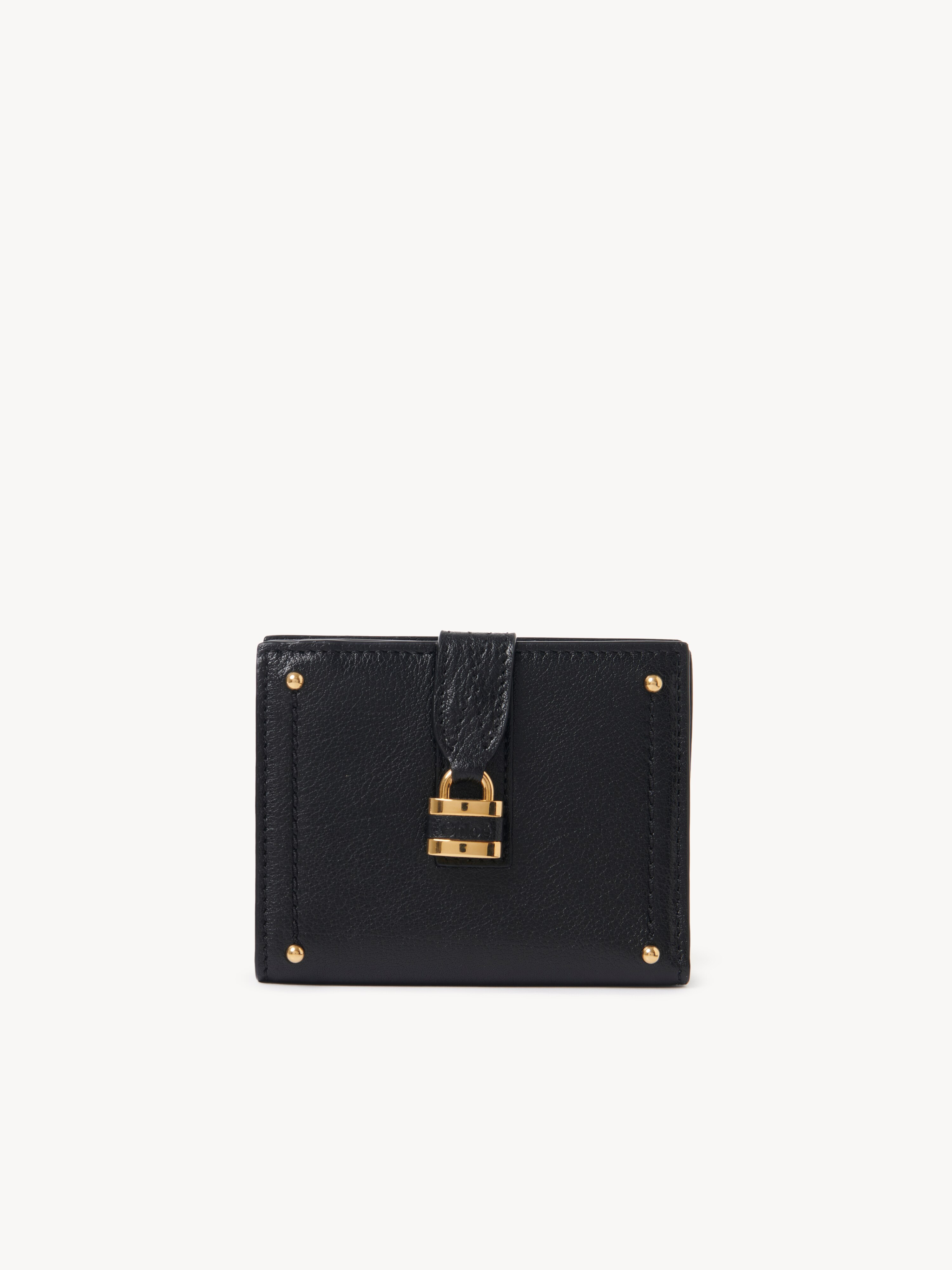Small Paddington purse with card slots in grained leather - NaN