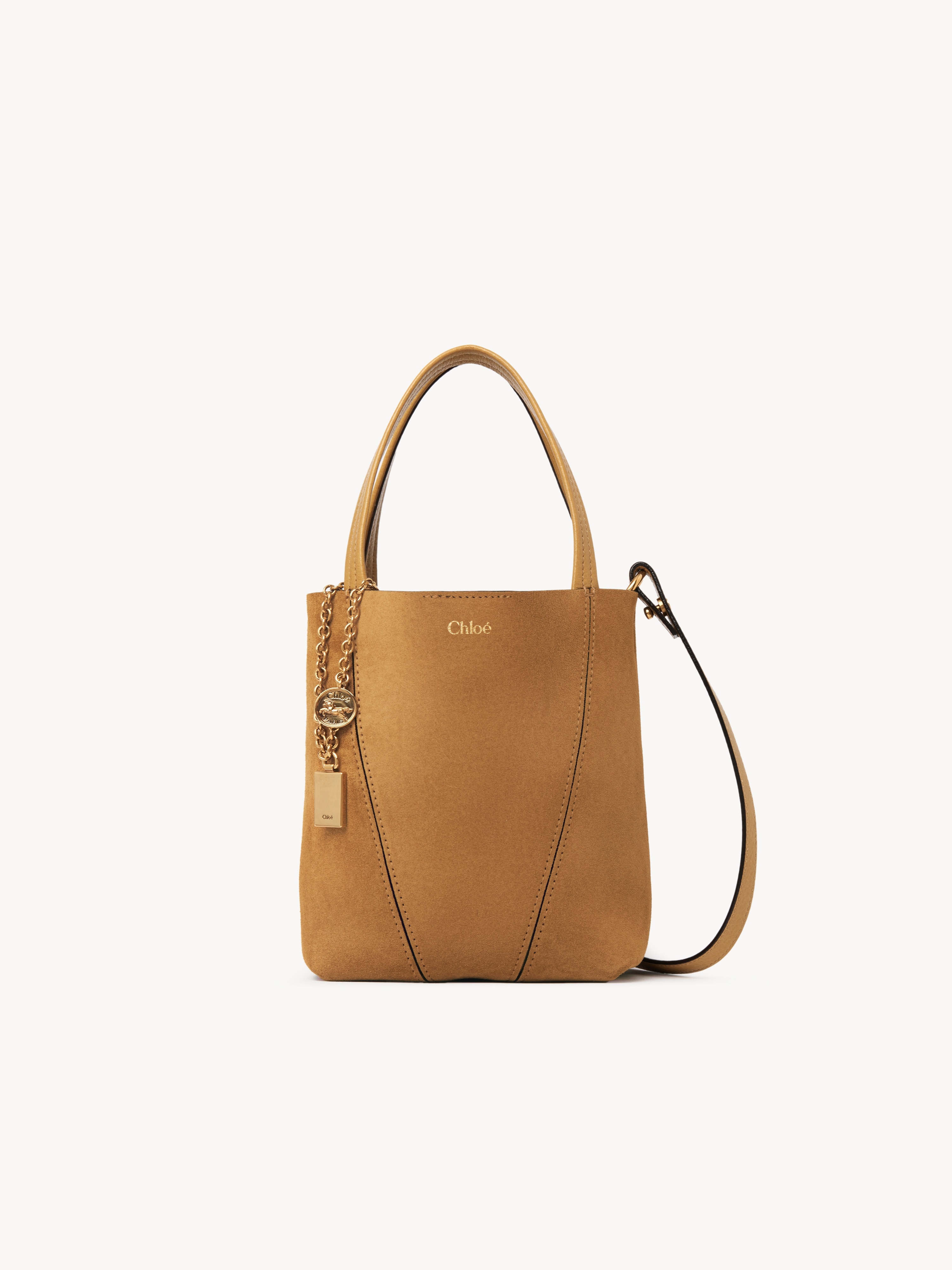 Chlo&eacute; Spin tote bag in suede leather - NaN