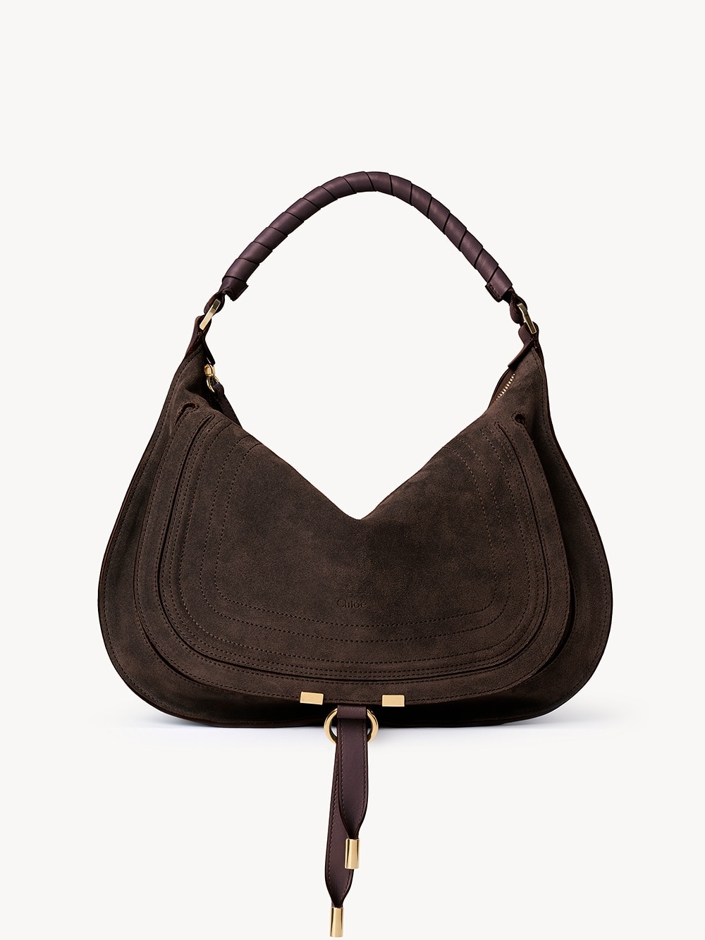 Small Marcie shoulder bag in suede leather - NaN
