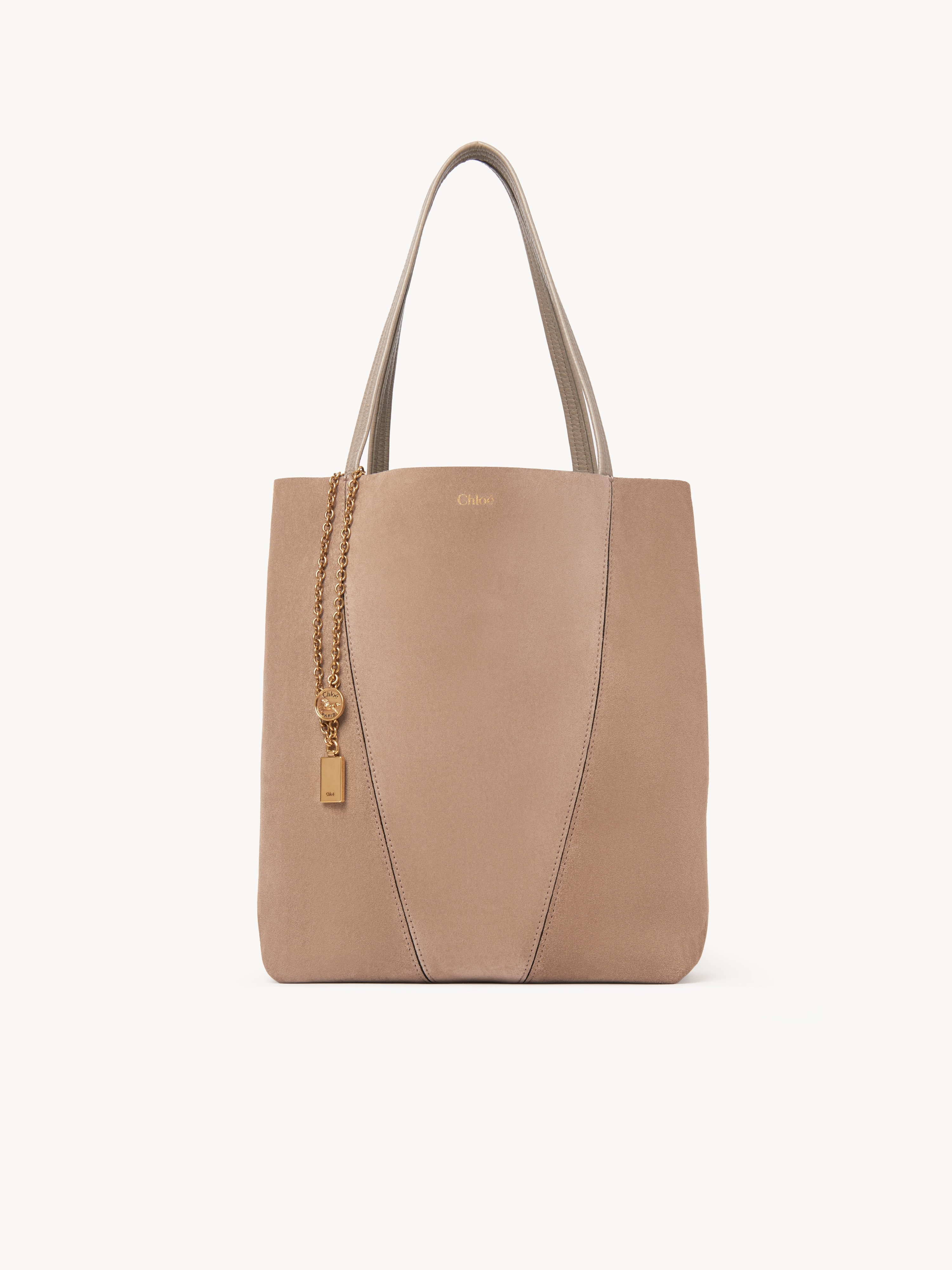 Large Chloé Spin tote bag in suede leather - NaN