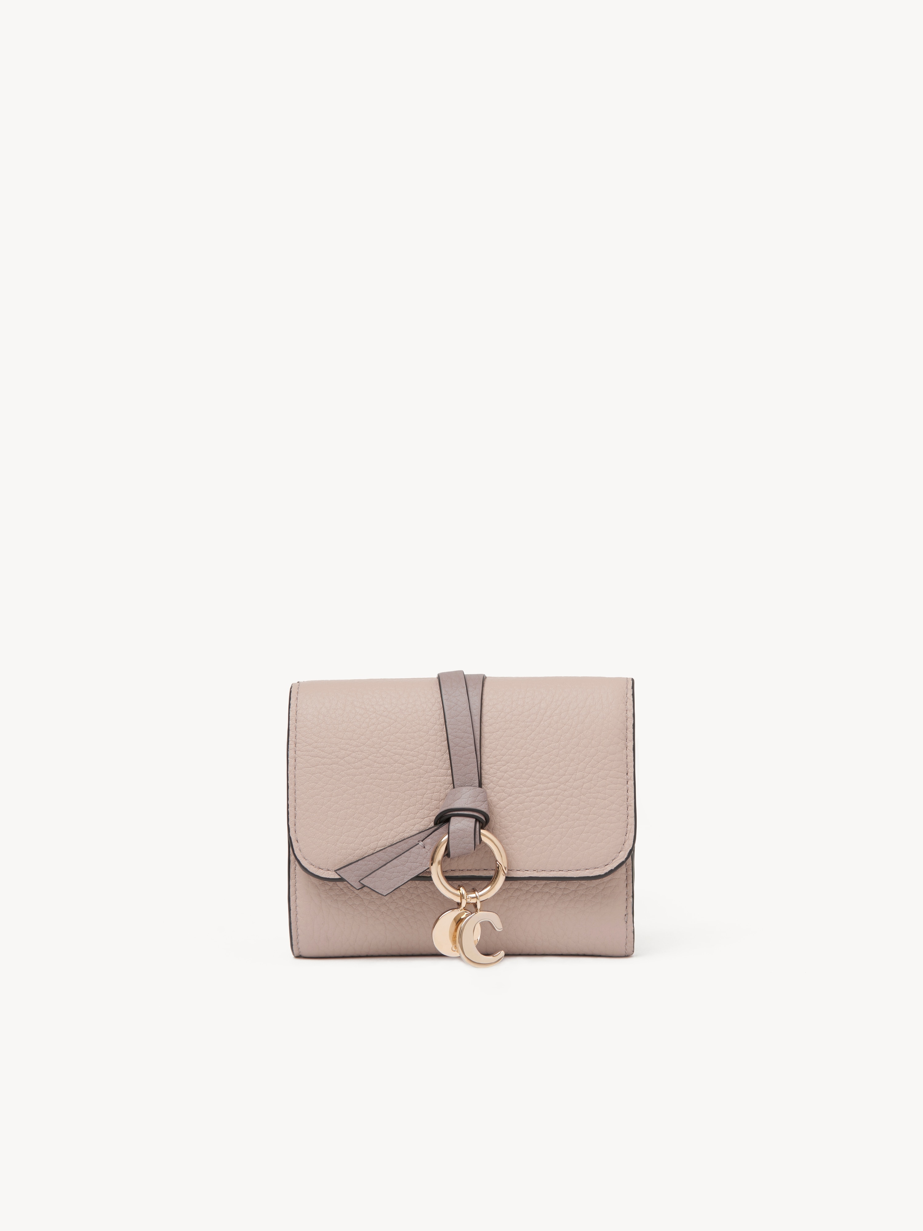 Alphabet wallet in grained leather - NaN