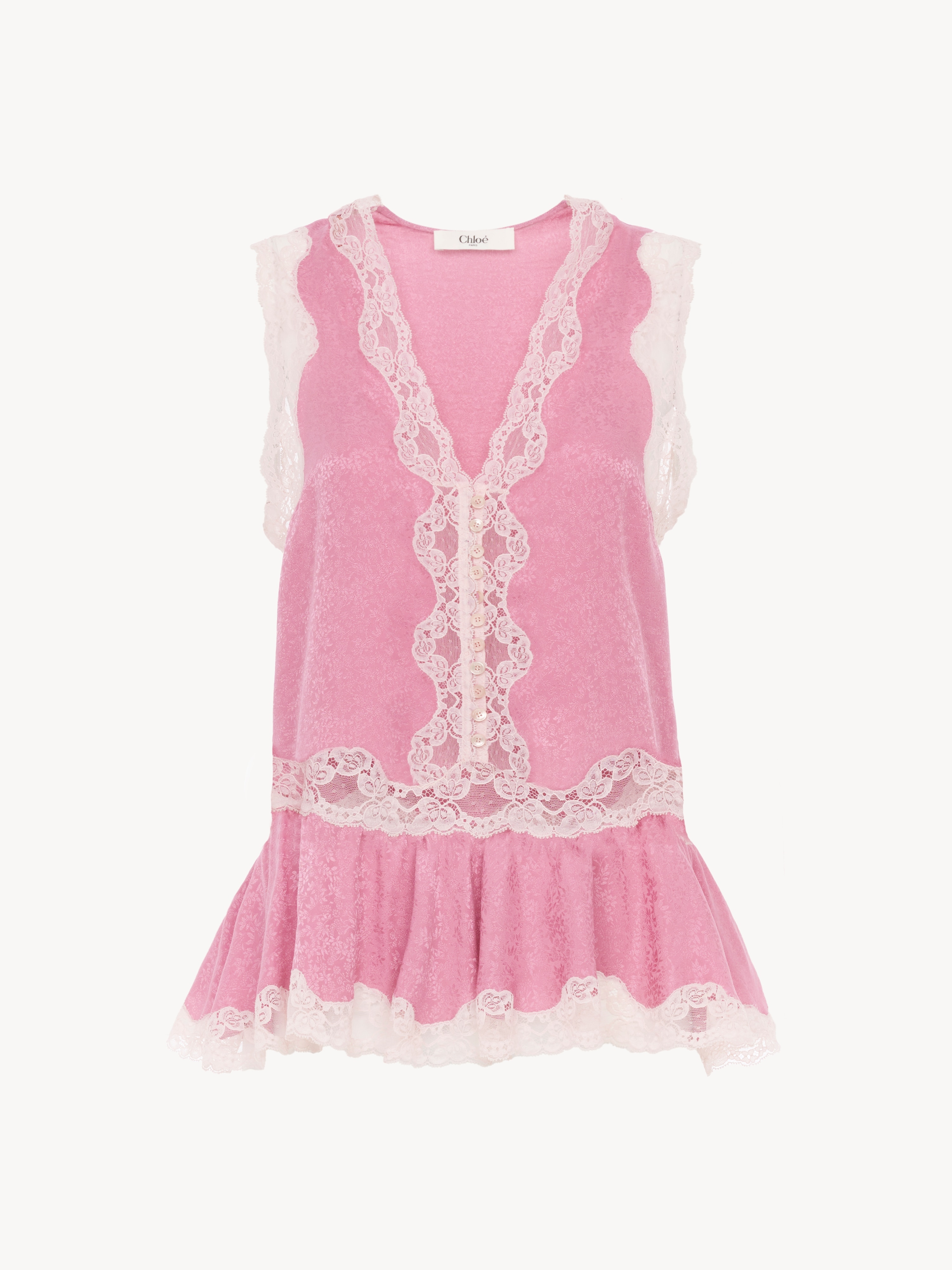 Fitted high-rise trousers in stretch tricotine - NaN