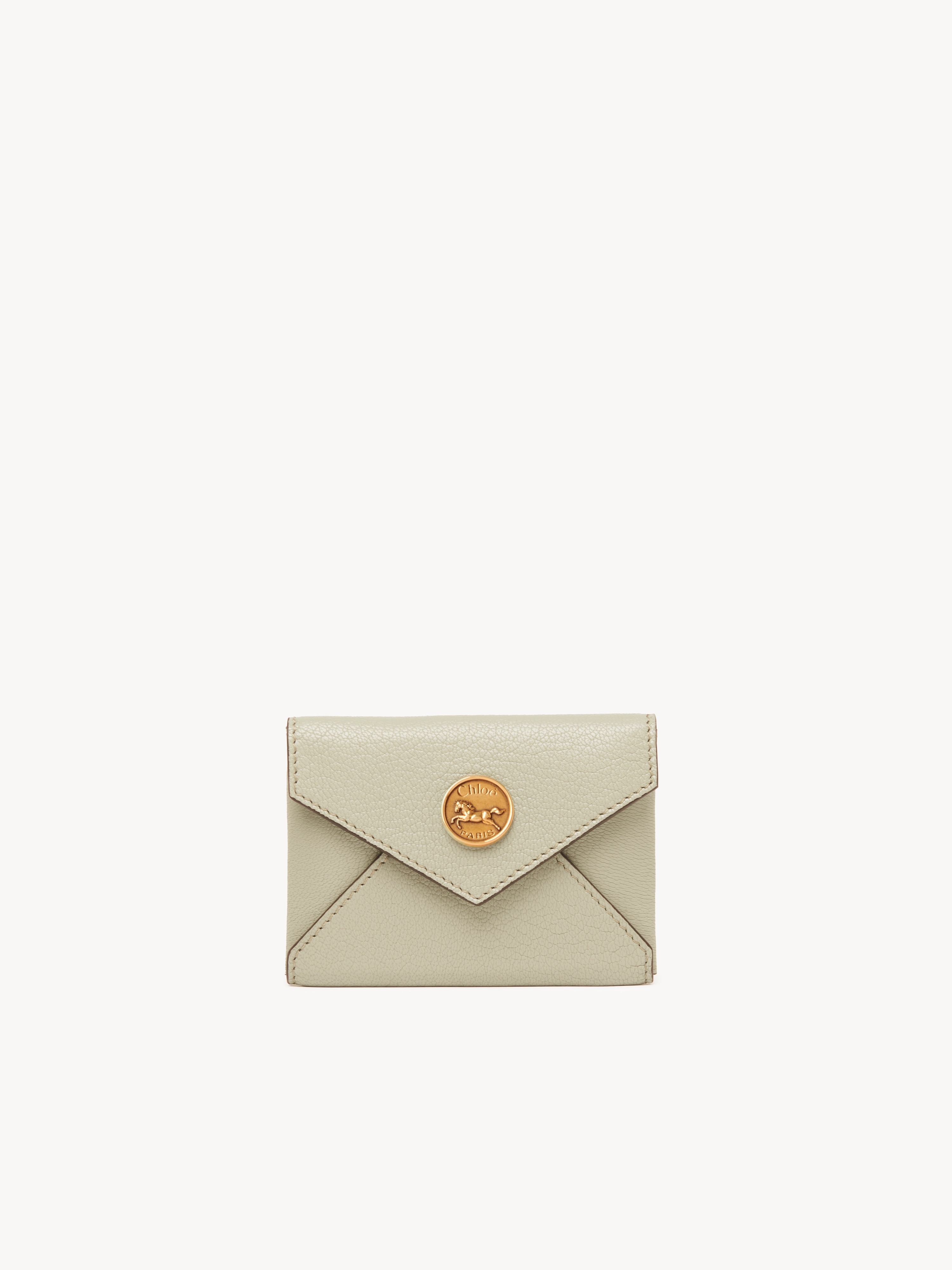 Small Envelope tri-fold in grained leather - NaN