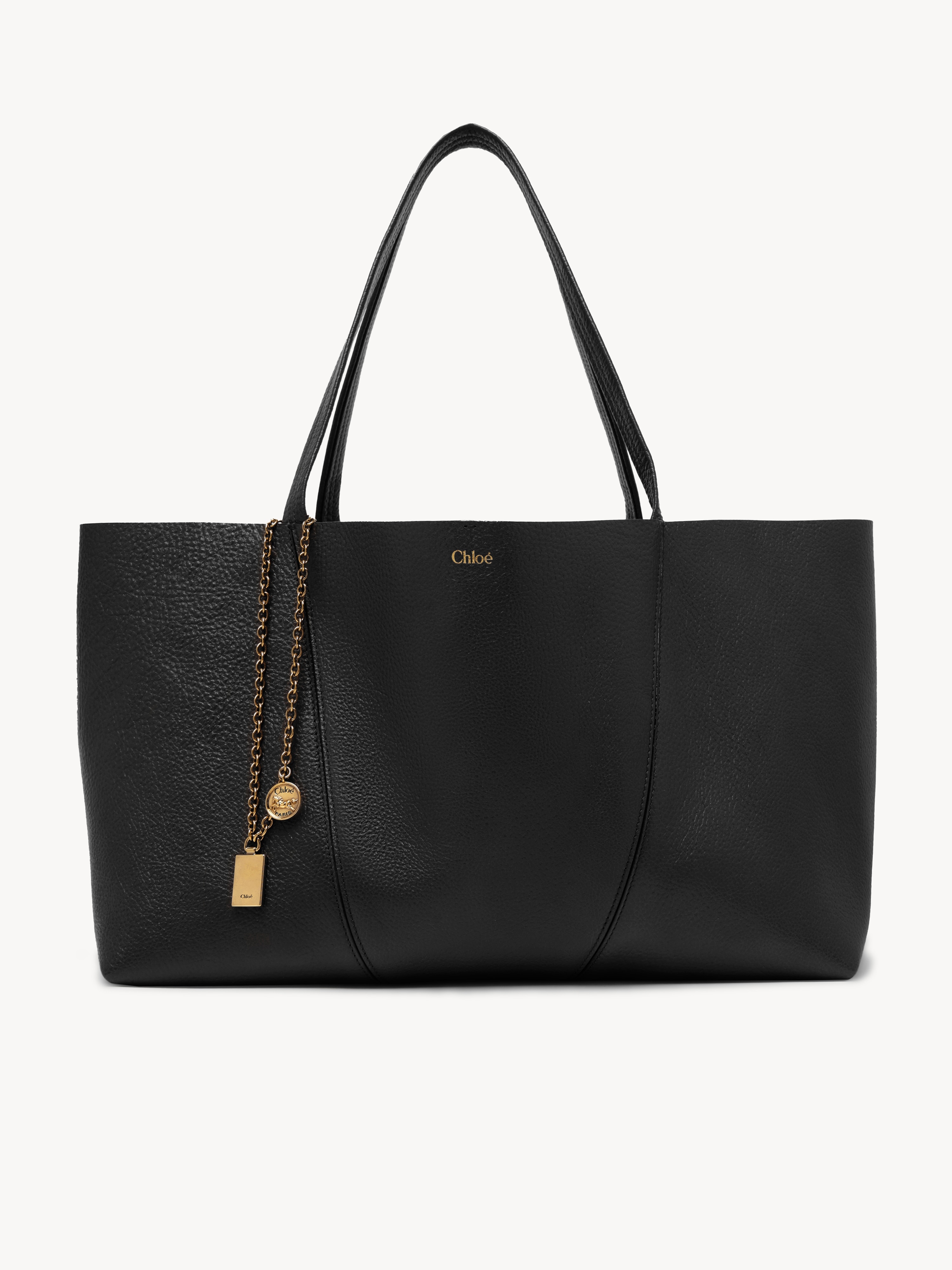 Large Chlo&eacute; Spin tote bag in grained leather - NaN