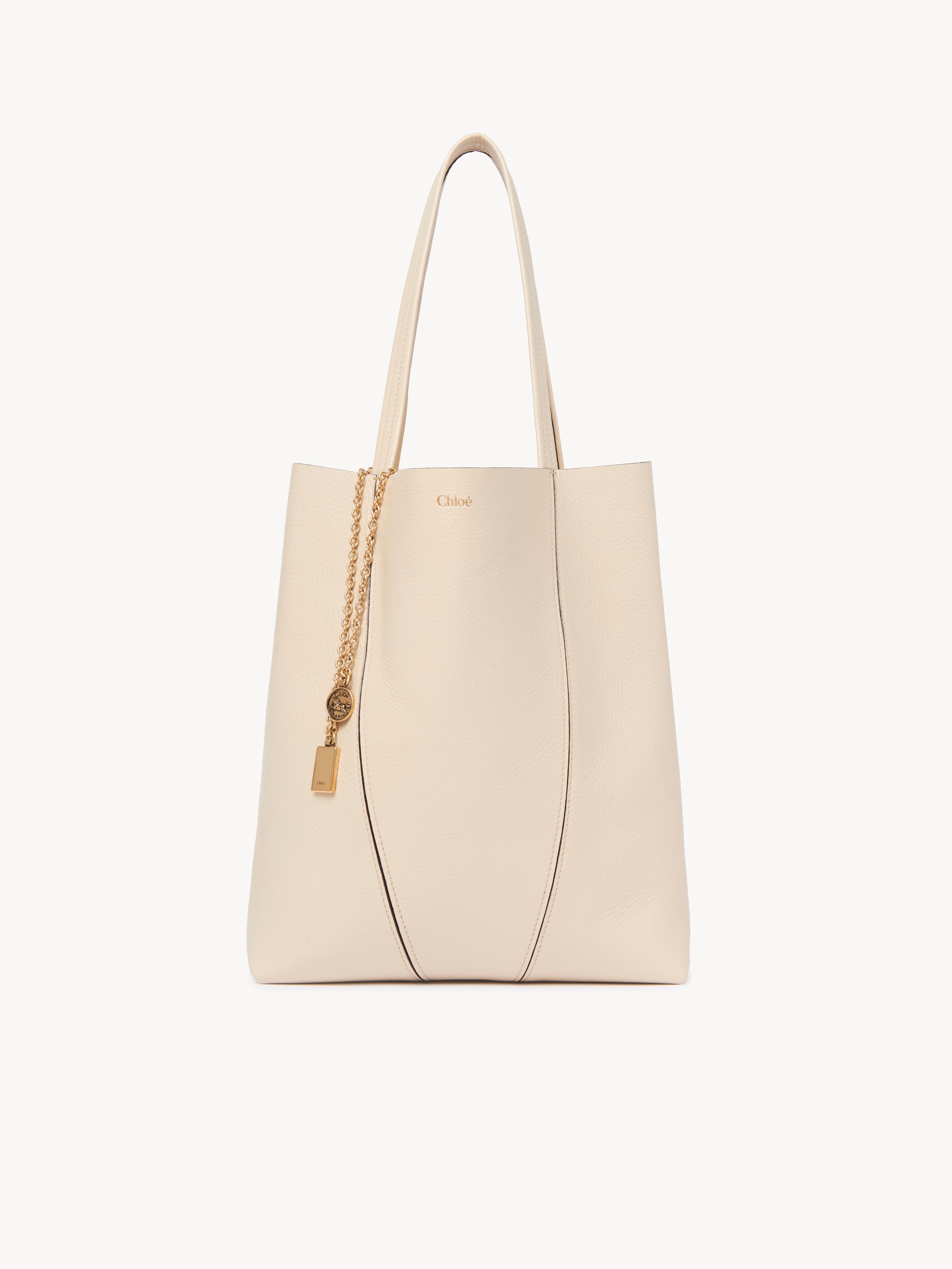 Small Chloé Spin tote bag in grained leather - NaN