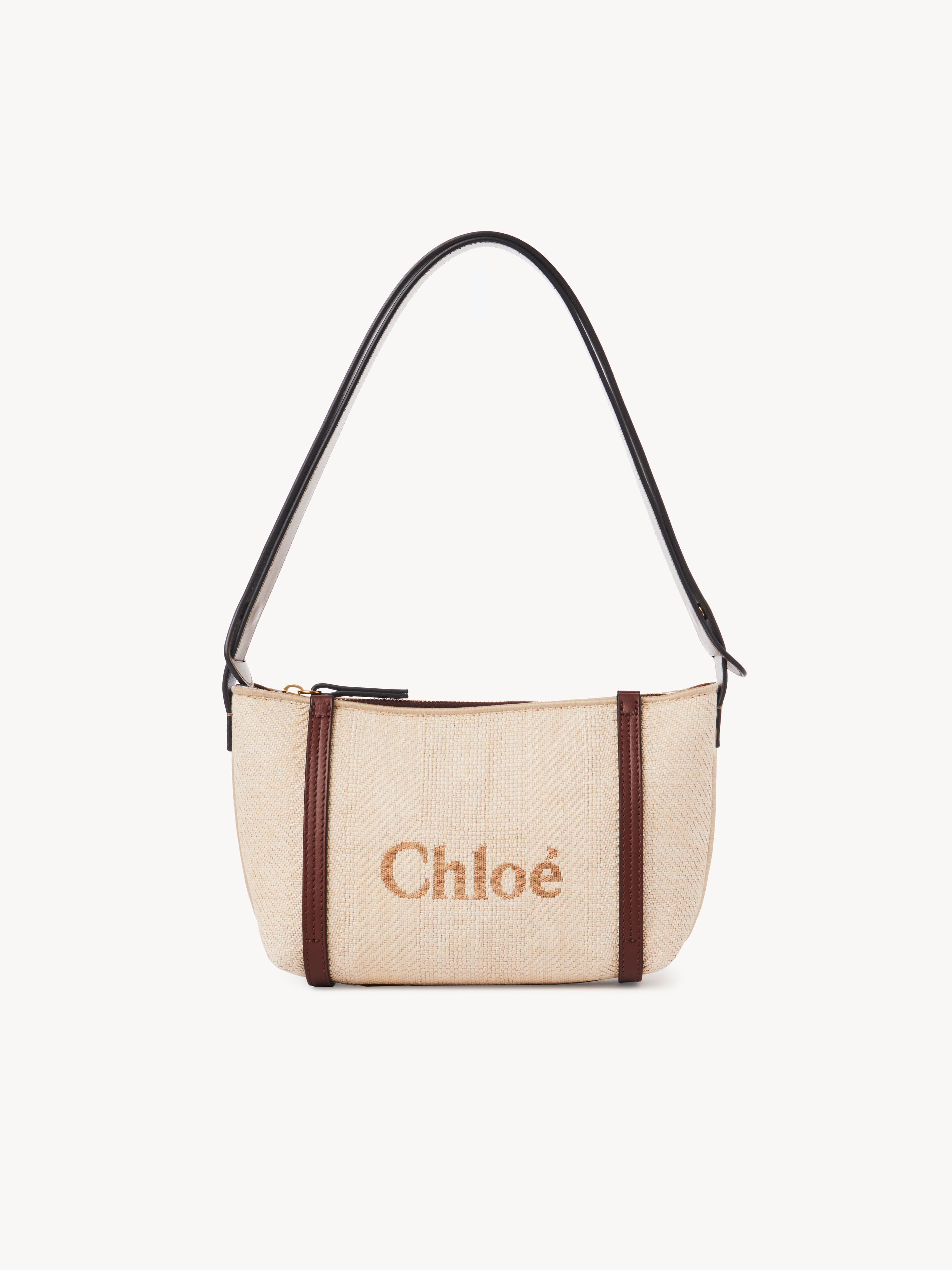 Chlo&eacute; Carry tote bag in raffia-effect fibres - NaN