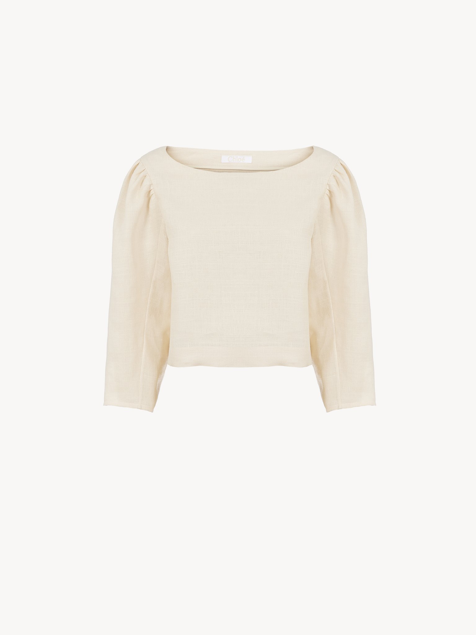 Balloon-sleeve top Chloé Vertical linen
Coconut Milk