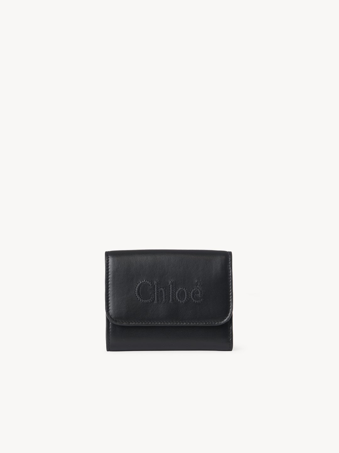 美品　Chloe クロエ　コンパクトウォレット　ダークレッド　三つ折り財布