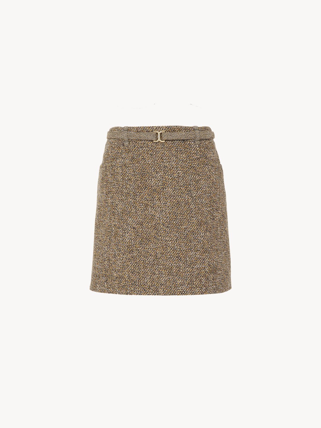 Elegant 2 Piece Tweed Set Womens Tweed Jacket Mini Skirt 