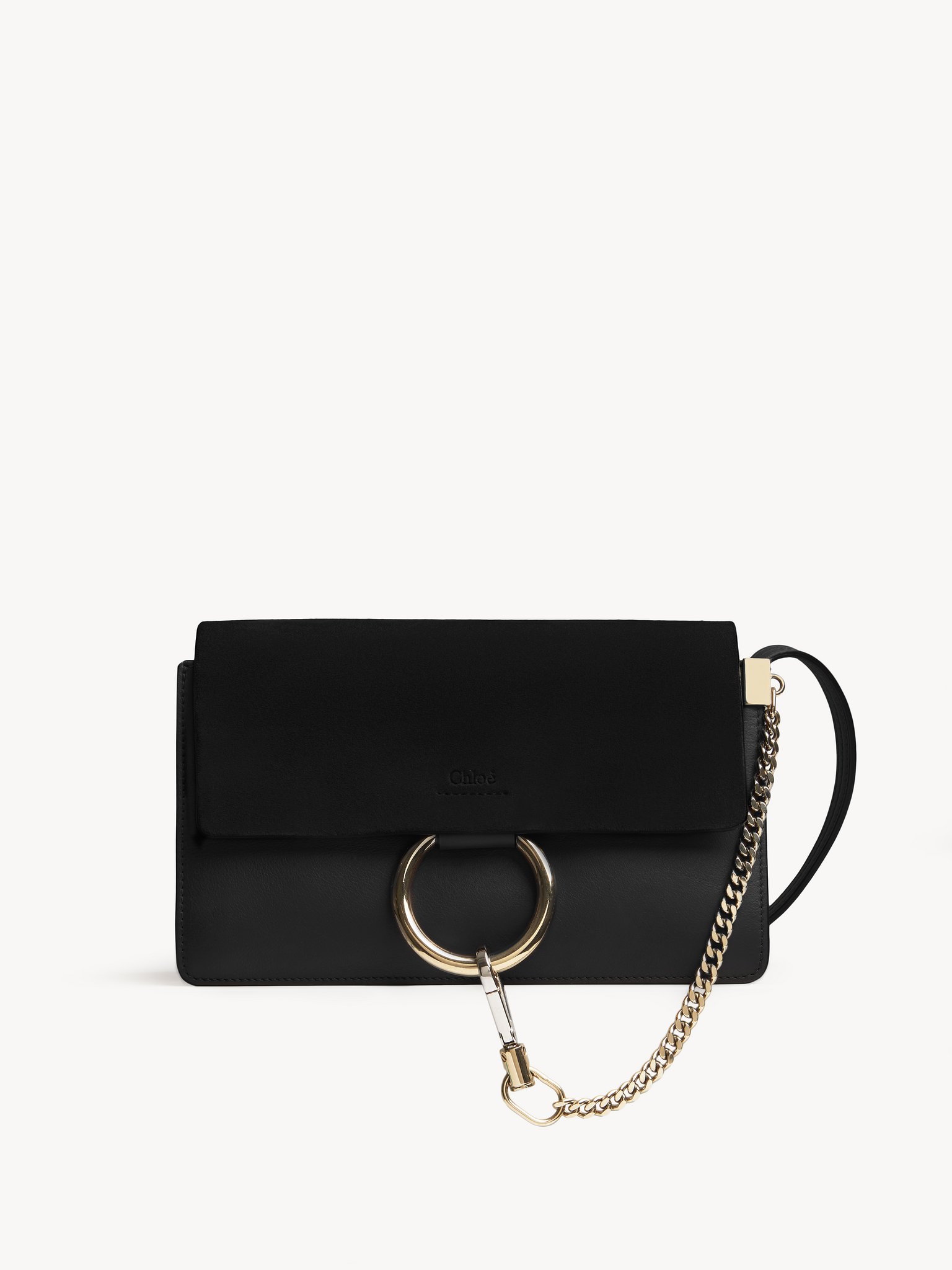 Faye Small Shoulder Bag In Smooth And Suede Calfskin | Chloé SG