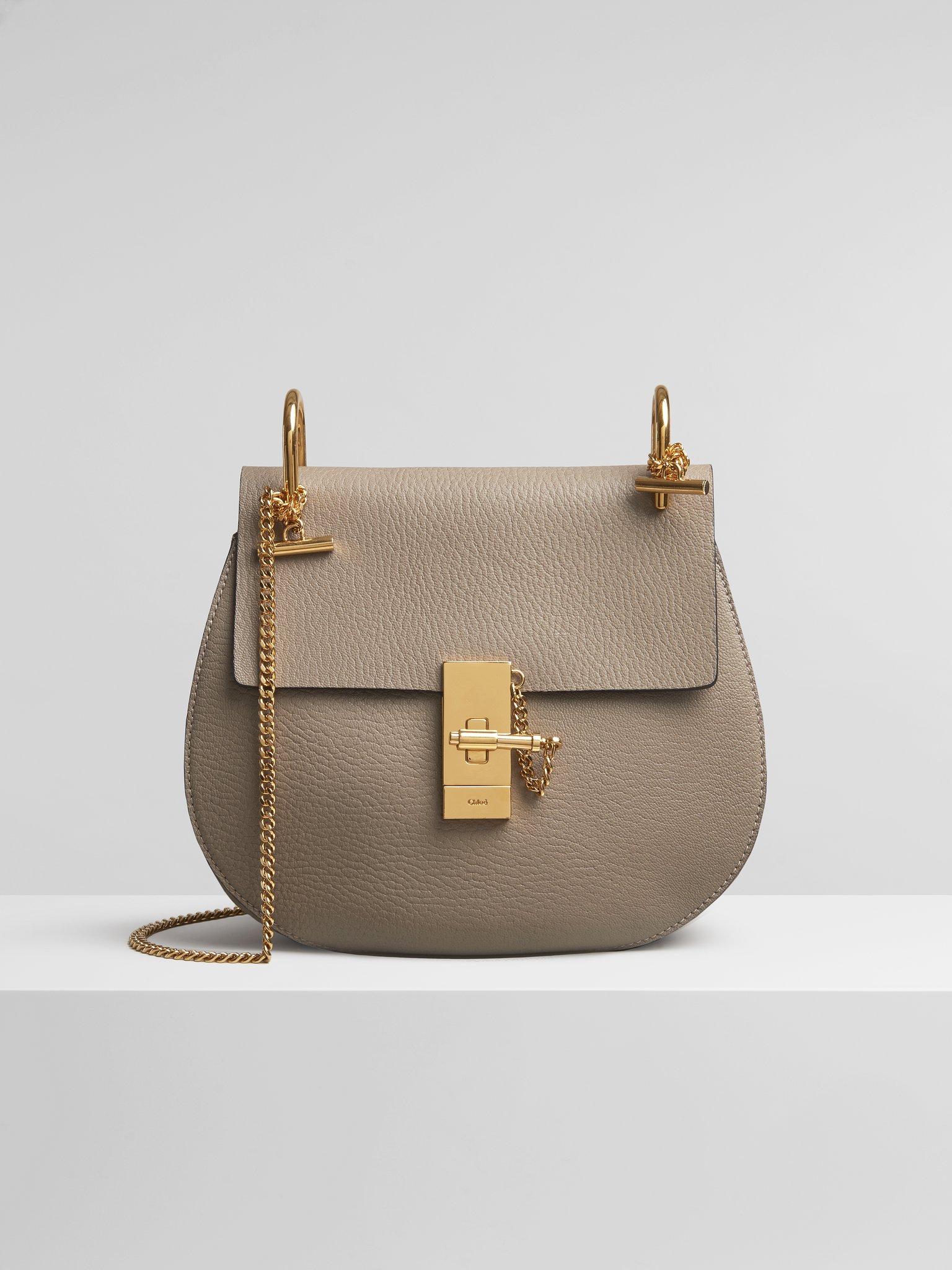 grey shoulder bag