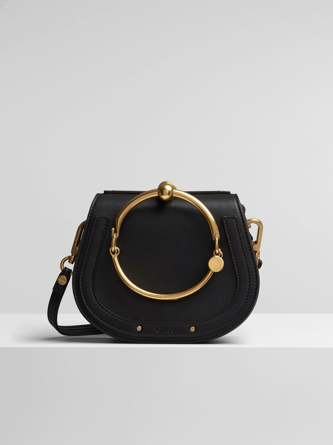 Chloé Nile Bracelet Small Textured-leather And Suede Shoulder Bag