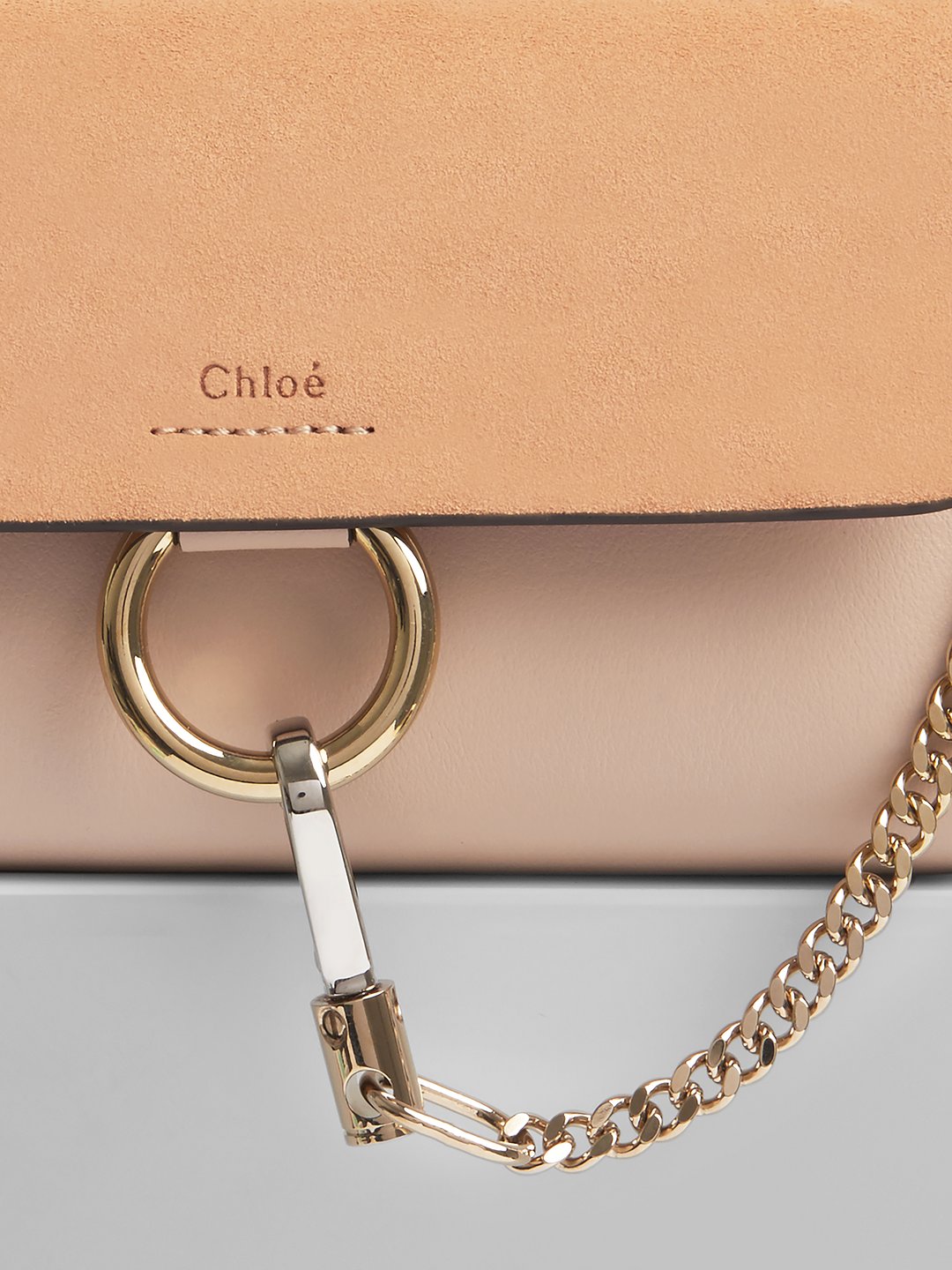 Chloe Ladies Pale Pink Faye Wallet on Strap