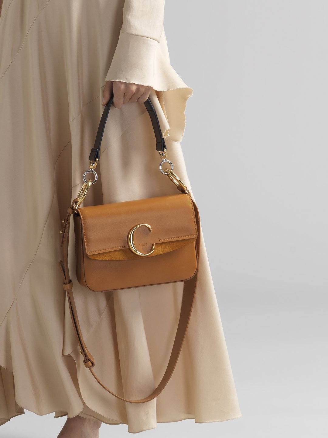 Chloe C Mini Bag, Brown