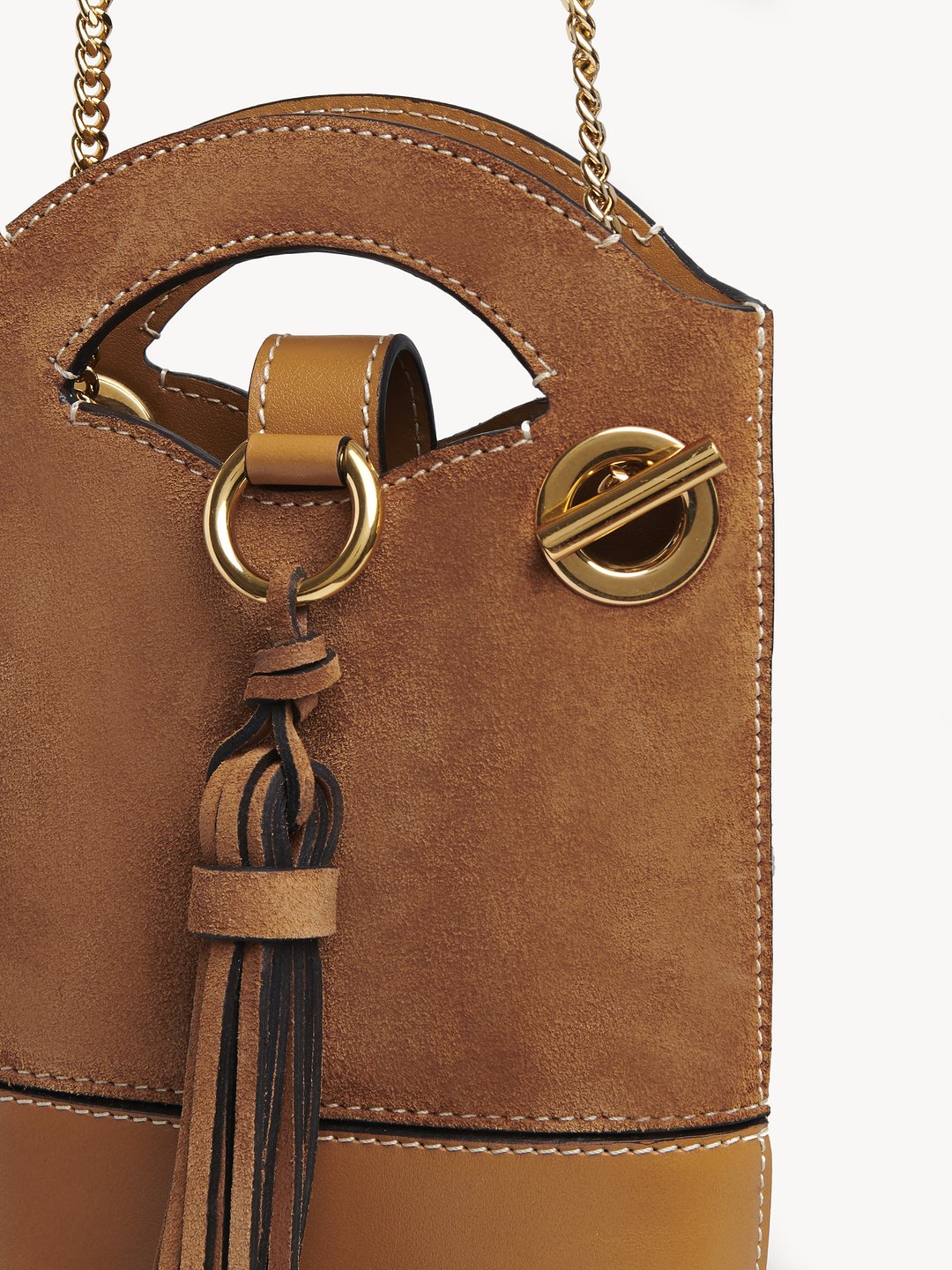 Chloé Walden Mini Leather Crossbody Phone Pouch