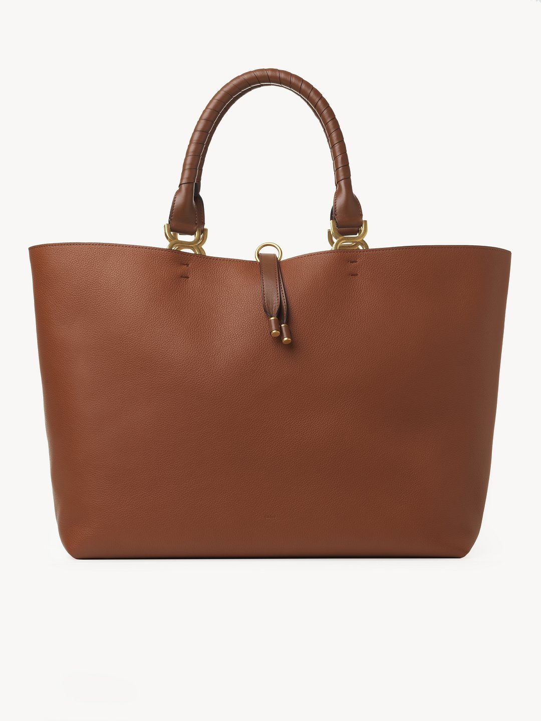 Chloé Marcie Grained-leather Tote Bag - Brown